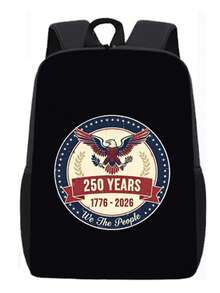 Ba lô kỷ niệm 50 năm Ngày Độc lập, túi học sinh nhẹ, xách tay với dây đeo vai có thể điều chỉnh. - balo - Xem 7