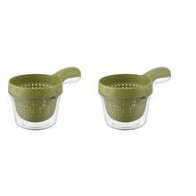 Rổ thoát nước nhà bếp 2 tầng (có tay cầm) - Bát rửa rau củ quả bằng nhựa hai lớp, tiện dụng để rửa các loại quả mọng và cà chua nhỏ, hộp đựng trái cây. - Một kích cỡ phù hợp cho tất cả - Xem 21