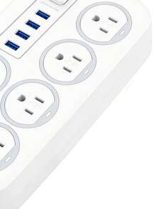 Regleta Multicontactos Extensión De 4 Puertos Usb Y 6 Tomas - MC-J06U - Ver 6
