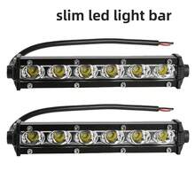 Đèn LED thanh siêu mỏng một hàng 7 inch dành cho xe địa hình, điện áp 12V-24V, đèn làm việc cho xe tải, xe ATV, ô tô. - thanh đèn LED mỏng một hàng 7 inch - Xem 11