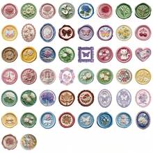 50 Creative Flower Relief Seal PET Transparent Stickers Waterproof DIY Hand Account Notebook Cup Mobile Phone Stickers - Multicolor - View 5