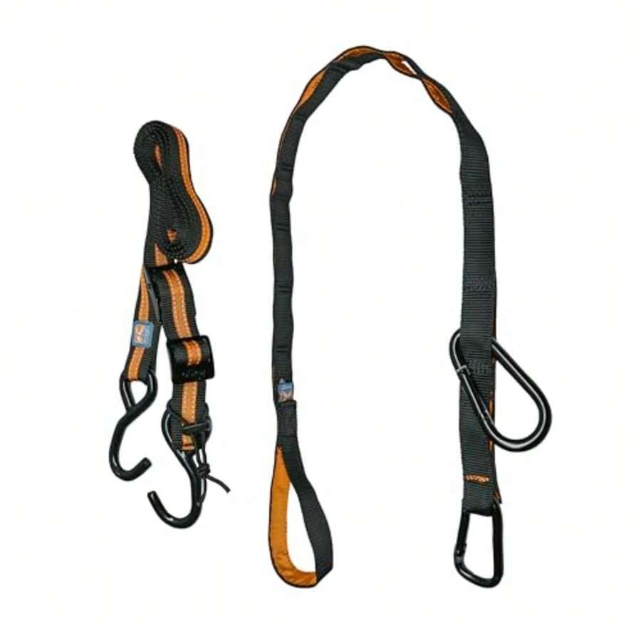 Auto Zip Line - Backseat Zipline Harness for Car Travel - Dog Car Accessory for Safe Rides - Adjustable Pet Tether - Durable Nylon Zipline Leash Travel System - Negro/Naranja - Ver 1
