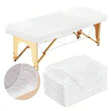 84" X 35" Disposable Massage Table Sheet With Elastic, Suitable For Facial, Body And Skincare In Beauty Salons, White - Multicolor - View 1