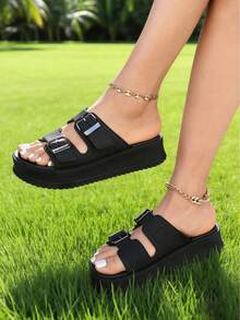 FZY New Women's Home Slippers, Casual Sandals, Quiet Thick-Soled Slippers, Non-Slip Design, Comfortable Materials, Ergonomic Design, High-Quality Winter Home Slippers For Women, Suitable For Various Occasions And People, Solid Color Design, Stylish And Simple, An Indoor Essential, A Popular Bestseller.Must-Have Outfits For Valentine's Day,Essential Easter Outfits - 黑色 - 查看 5