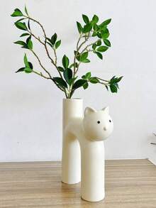 1件裝可愛貓咪造型花瓶裝飾品－現代極簡風，可愛貓咪剪影設計，提升居家美感，適用於客廳桌面、臥室裝飾與房間佈置，亦可作為禮物、母親節禮物、女友生日禮物，適合所有季節，營造溫馨氛圍 - 多色2 - 查看 12