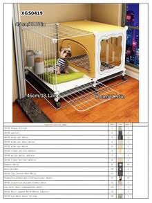 小型宠物笼别墅，带可拆卸托盘，室内犬笼，适合博美犬、柯基犬、泰迪熊犬等小型犬，也适合迷你兔、幼犬、小型动物。 - 拼接款 - 查看 17