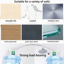 Curved Stainless Steel Extendable Shower Curtain Rod, High Load-Bearing, Anti-Rust, Silver Color, Suitable For Bathroom - B - View 5