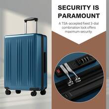 Hard Shell Suitcase For Men Women Small Medium Large 20 Inch 24 Inch 28 Inch Travel Cases With TSA Lock Spinner Wheels ABS + PC 3 Piece Luggage Set - Navy Blue - View 4