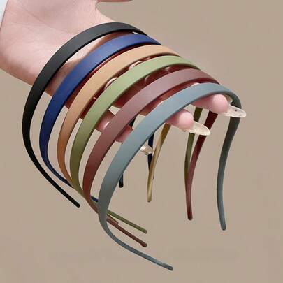 4pcs Minimalist Matte Resin Headbands, U-Shaped Non-Slip Hair Bands, Suitable For Women And Girls, Fashionable Versatile Hair Accessories, Cute Hair Decor