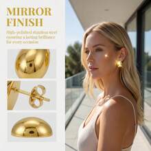 Teardrop Earrings, Minimalist And Elegant, Suitable For Women Who Prefer Minimalist Style, Beach Vacation Bikini Accessories, Beautiful Dresses, T-Shirts, Sexy Jeans, Tight Clothes - Versatile Retro INS Style Earrings For Casual Daily Wear, Also Suitable As A Surprise Gift For Valentine's Day, Birthday, Mother's Day, Thanksgiving Or Vacation, Graceful Earrings - Yellow Gold - View 5