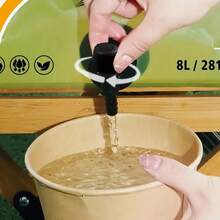 1個可折疊露營水袋 | 耐用PE材質 | 防漏設計、多口噴嘴與便攜手柄，適合戶外旅行、燒烤、徒步、戶外運動 - 彩色 - 查看 2