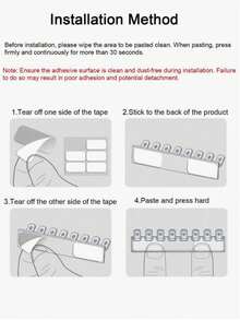 3/6件套首饰展示架，项链收纳挂钩，多功能首饰整理架，壁挂式首饰架，优雅项链架，也适用于手镯、耳环和钥匙 - 透明色 - 查看 6