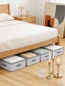 2 hộp đựng đồ dưới gầm giường, kiểu ngăn kéo, dùng để đựng quần áo, đồ chơi, hộp phẳng để dưới giường. - Nhiều màu - Xem 10