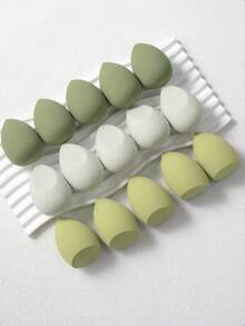 15 Pcs Makeup Sponge Puff Gourd Water Drop Beveled Random Shape Random Color Makeup Tools For All Skin Types - Nhiều màu - Xem 4