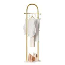 1 pieza Perchero de ropa independiente de mármol, perchero colgante sencillo para dormitorio, perchero de almacenamiento montado que ahorra espacio, fácil de montar para un armario ordenado - Multicolor - Ver 5