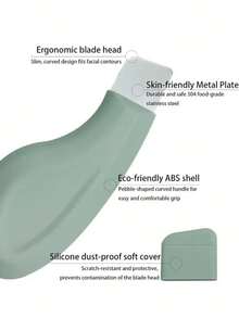 Hot-Selling Item: 1-Piece Nose Blackhead Remover, Gentle Facial Pore Cleaner, Silicone Facial Scraper, Skin Exfoliator, Facial Scraper, Skincare Tool NB8L - Dark Green - View 6