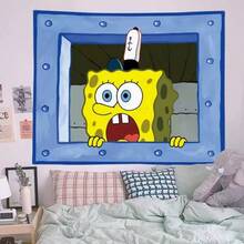 1pc SpongeBob SquarePants SpongeBob SquarePants Door Stickers For Wall, Room, Bathroom And Toilet Cover-Up, Waterproof Theme Party Decoration, The Best Festive Party Atmosphere Decoration For Good Friends, Perfect Party Decoration, Home Decoration Ornaments, Perfect Room Decoration Christmas Gifts For Graduation To Girlfriend Valentine's Day, - Multicolor - View 4