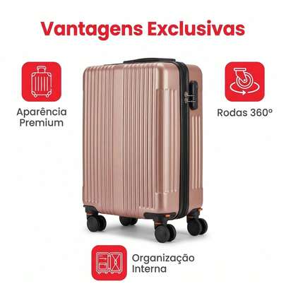 Mala De Bordo 6 kg 43*20*30 cm Viagem Rodinhas 360°modelos + 2023 NOVOS Modelos e Cores  Rosa ouro  rodinha duplo