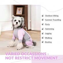 Dog Sun Protection Shirt UV Shirt for Dogs Lightweight Breathable Cooling Vest Quick Dry Dog Summer Clothes for Small Dogs - Morado claro - Ver 6