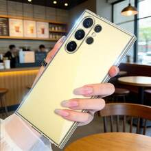 【人気のあるもの】Galaxy S24 ultra ケース クリア スマホケース 透明 薄型 ソフト TPU 耐衝撃 メッキ加工 ストラップホール付き 軽量 - クリア - チェックする 8