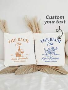 Customized Name & Floral Print Canvas Tote Bag, Personalized Botanical Pattern Handbag, Fashionable Daily Choice, Unique Customizable Accessory, Stylish Gift, Showcasing Personal Style - Multicolor - View 13