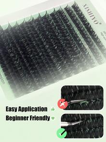 Bộ 192 sợi mi giả D-Curl mềm mại, dung lượng lớn, phù hợp cho người mới bắt đầu, mềm mại và tự nhiên, thích hợp sử dụng tại nhà, mi giả dạng tách sợi, nhẹ và có thể tái sử dụng, kiểu dáng cổ điển, mi tổng hợp, bao gồm nhíp, cọ chải mi và mascara, bộ mi giả, phù hợp cho người mới bắt đầu, bộ dụng cụ nối mi, trang điểm mắt 5D, thích hợp cho sử dụng hàng ngày, các dịp trang trọng, đám cưới, v.v. - Nhiều màu - Xem 9