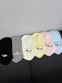 Women's Cute Dachshund Ankle Socks 3/6 Pairs Random (No Embroidery) | Breathable Low-Cut, Heel Protection, Soft Summer Casual Socks - Multicolor - View 11