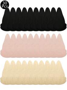 30-Pack, Non-Woven Disposable Nipple Covers, Black Gourd-Shaped Non-Woven Breast Pads | Strapless, Self-Adhesive, Skin-Friendly, Invisible, Comfortable, Anti-Sagging, Anti-Protrusion - Multicolor - View 16