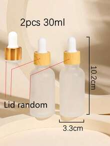 10毫升/15毫升/20毫升/30毫升/50毫升玻璃滴管瓶（1盎司），组装好的玻璃瓶带滴管盖，空磨砂瓶带玻璃滴管，适用于化妆品、香水、精油 - 無色 - 查看 12