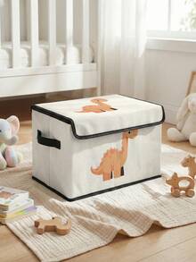1 buah Kotak Penyimpanan Lipat Bergambar Kartun Dinosaurus, Pelangi, dan Anak Kucing dengan Pegangan, Kotak Penyimpanan Serbaguna untuk Kamar Bayi, Kamar Tidur, Pakaian Bayi, Bawah Tempat Tidur, Penyimpanan Mainan - MultiWarna - View 8
