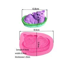 Bộ khuôn silicon 3D hình các giống mèo, khuôn làm kẹo sô cô la hình mèo con khác nhau dùng để làm xà phòng, đồ thủ công bằng nhựa. - Hồng - Xem 10