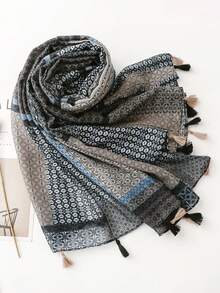 1pc Men's Casual Versatile Plaid Pattern Lightweight Spring/Summer Scarf, Fashion & Versatile - Multicolor - View 4