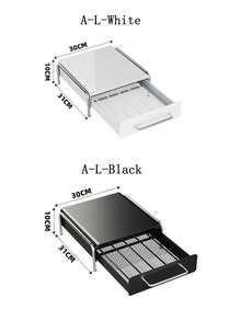 Large Capacity Coffee Capsule Storage Drawer Organizer, Metal Coffee Station Countertop Rack, Space-Saving Kitchen Coffee Bar Accessory - Multicolor - View 7