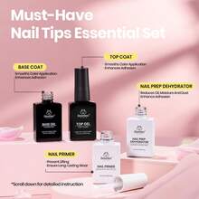 Beetles Tipex Lite Pre-Built Apex Nail Tips Kit, Stiletto Medium, With Tipex Nail Glue,  All-In-One Gel Nail Kit - Square Long (Tipex Nail Kit With Primer) - View 5