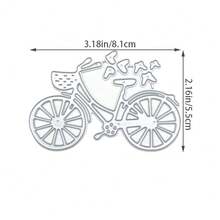 Bicycle Die Cutting Mold, Metal Cutting Dies, Card Making Kit, Embossing Paper, Die Cut Pieces, Scrapbooking Machine, Template, Storage Bag, Related Supplies - Silver-white - View 8