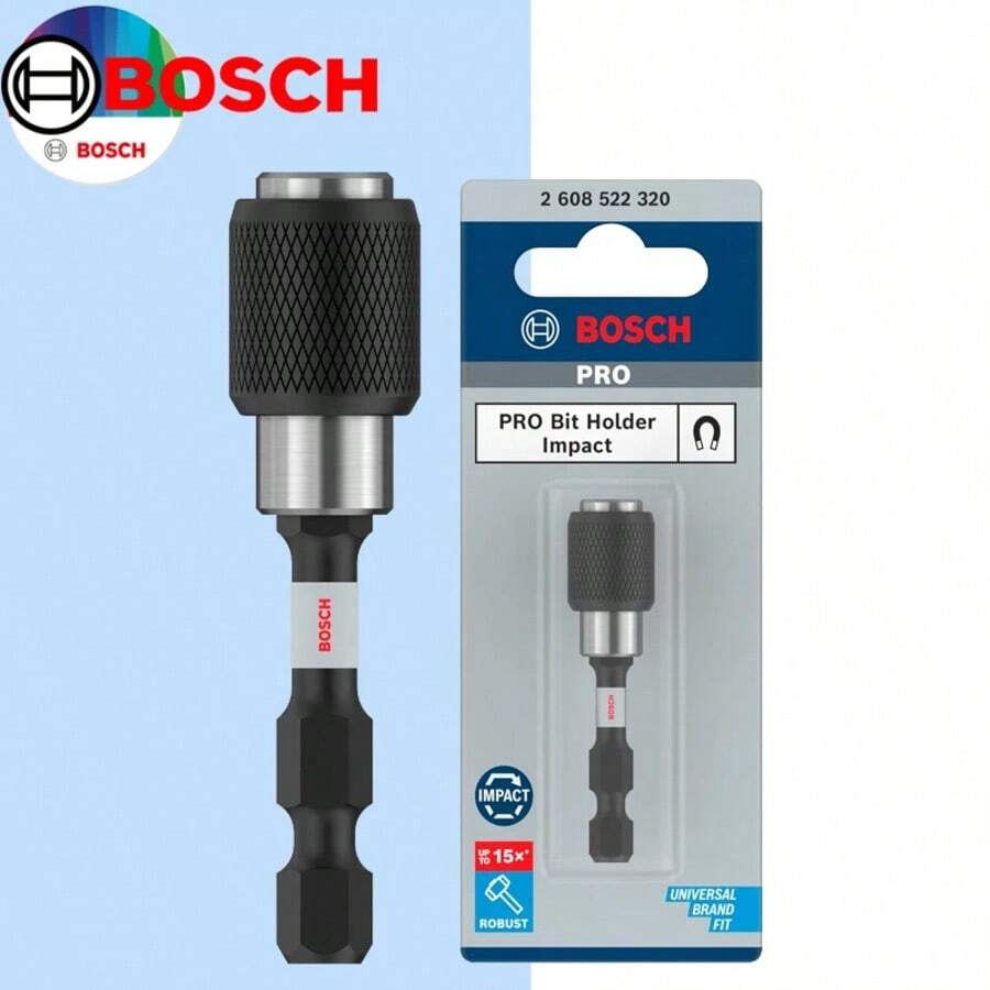 Đầu mũi khoan BOSCH 2608522320 PRO Impact Bit Holder thay nhanh 60 mm, chuôi lục giác 1/4 inch, độ cứng cao, bền bỉ. - 2608522320 - Xem 1