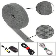 1 cái dây buộc cáp đa năng có khóa dán, dùng để sắp xếp cáp dữ liệu, dây buộc tự dính. - Tròn - Xem 2