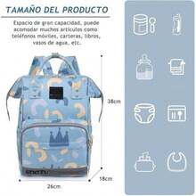 Bolso mochila para mujer, bolso para pañales, mochila escolar informal de alta calidad, mochila para computadora portátil, ideal para viajes, deportes y fitness. - Azul - Ver 5