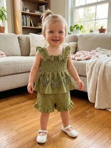 Baby Girls Tank Top Co-Ords - 綠色 - 查看 6