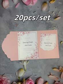 20pcs Tri-Fold Pocket Wedding Invitation Envelopes, Engagement 15th Anniversary Birthday Christening Minimalist Invitation Envelopes, DIY Invitations, 5*7 Inch Invitations, Pocket Invitations, Customized Invitations, Innovative Envelope Design, Wedding Cards, Customized Wedding Cards - Set - View 15