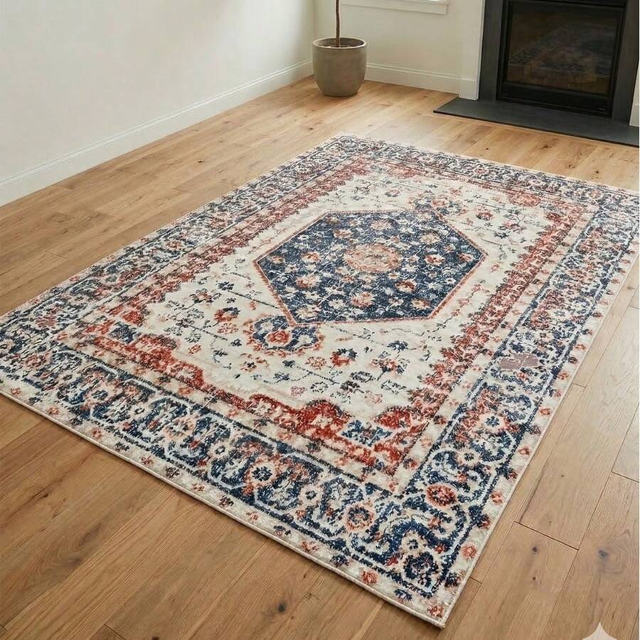 Modern Boho Ethno Print Non-Slip Carpet for Living Room, Bedroom & Minimalist Home Decor ,Vintage Ethno SRug 80x200 cm, 80x300 cm,100x200 cm, 120x180 cm - 彩色 - 查看 1
