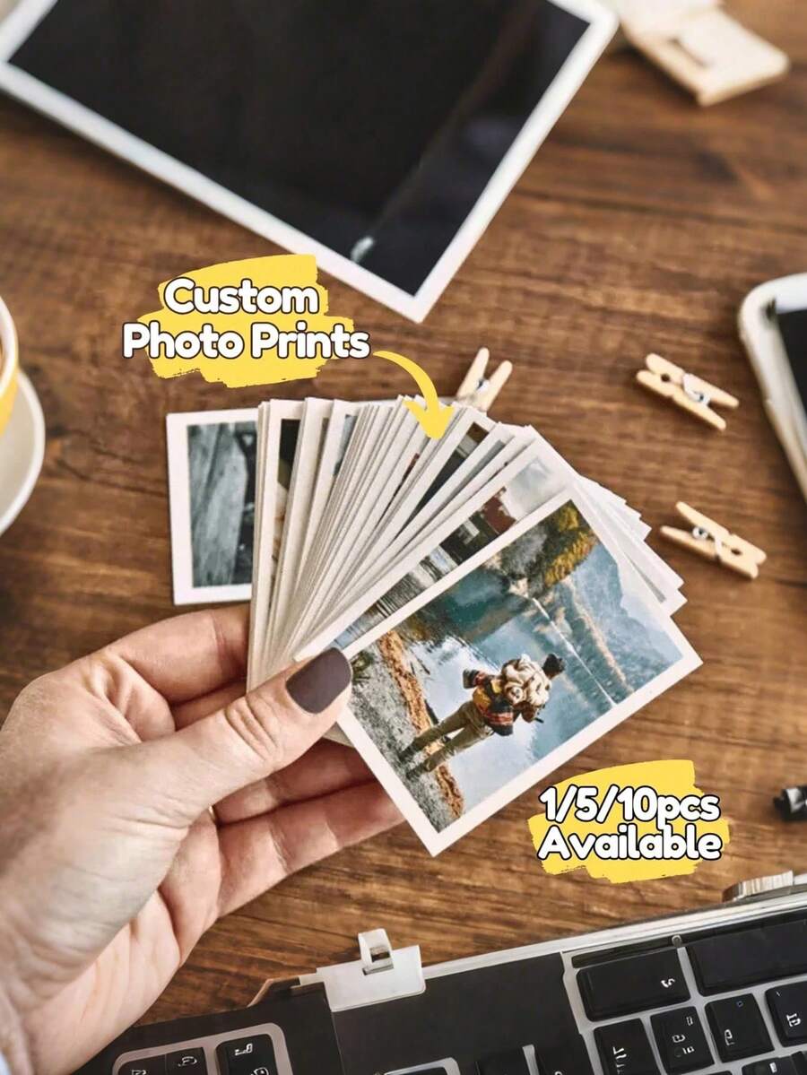 Quà tặng ảnh mini cá nhân hóa hoàn hảo, thích hợp cho sinh nhật, Giáng sinh, kỷ niệm và Ngày Valentine, có thể tùy chỉnh ảnh gia đình, ảnh cặp đôi, quà tặng sưu tầm không khung. - Nhiều màu - Xem 1