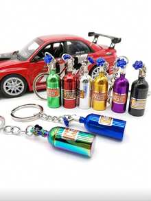 1pc/5pcs/7pcs New Modified Car Keychain Modified Car NOS Nitrous Bottle Keychain NOS Decorative Bottle Keychain - Multicolor - View 1