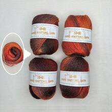 4 X 50g Gradient Rainbow Knitted Yarn, Fresh And Bright 100% Knitted Warm Yarn, Suitable For Sweater Knitting, Christmas Scarf Crochet, New Year's Gift, Home Decor DIY - A - View 14