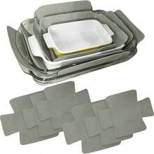 Juego de 6/3 piezas de almohadillas de fieltro de unicolor - Protector contra arañazos para bandeja de horno/utensilios de cocina - Separador de ollas/sartenes/tazones, evita grietas y roturas al apilar, protector contra arañazos para platos/vajilla, alfombrilla aislante para sartén antiadherente, almohadilla de fieltro para ollas - Ver 6
