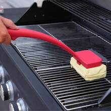 Bristle Free Grill Brush For Outdoor Grill,  Non-Metal BBQ Grill Cleaner For Outdoor Grills & Griddles, Heat Resistant Grill Cleaning Brush Fit Blackstone Traeger, Gift For Men Dad - A - View 4
