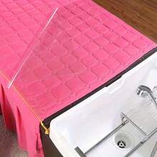 1pc Salon Shampoo Bed Protector Mat, PVC Material, Anti-Dirty Massage Bed Transparent Mat, Suitable For Hair Salons, Beauty Spas, Foot Massage Shops - White - View 3