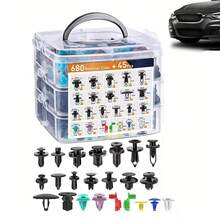 6pcs Universal Car Buckle Set, Bumper Fastener Clips, Plastic Car Rivets Clips, Multi-Vehicle Auto Parts - A - View 15