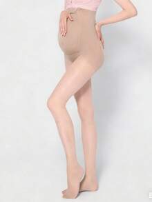 1 pieza Leggings de maternidad, Soporte ajustable para el vientre, Negro, Elástico y cómodo, Adecuado para ir al trabajo y uso casual, 10-25°C Primavera/Otoño - Multicolor - Ver 16