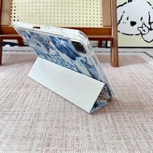 1 件装，美观的蓝色海洋生物印花高清亚克力背壳保护套，带笔槽、多角度磁吸支架和自动休眠/唤醒功能，平板电脑保护套兼容 iPad Pro/Air、三星和小米 Pad 5/6/11。 - 彩色 - 查看 7